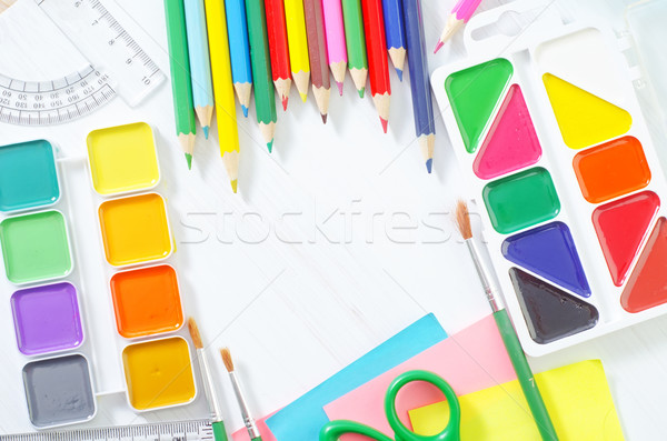 paint and brush Stock photo © tycoon