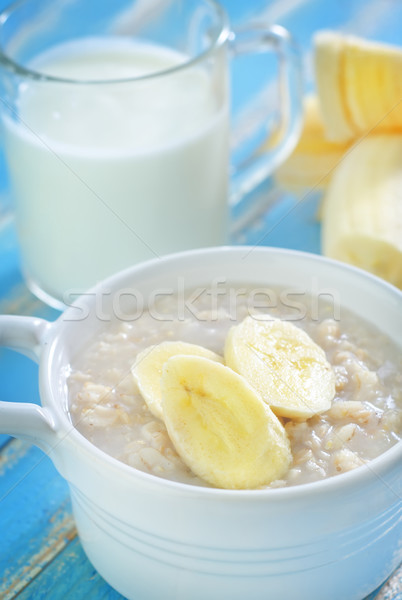 oat flakes with banana Stock photo © tycoon