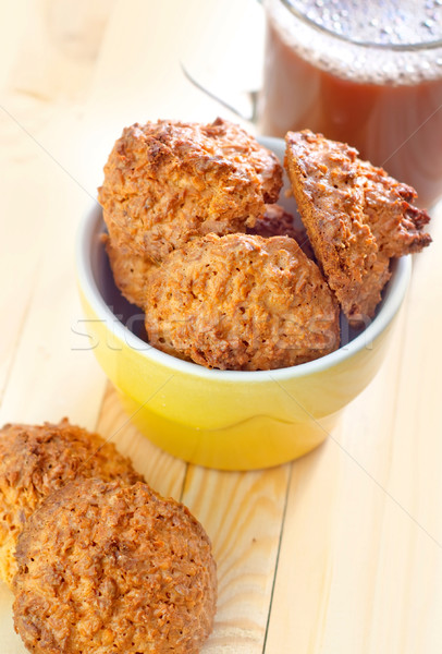 Imagine de stoc: Cookie-uri · ciocolată · lapte · fierbinte · desert · miere