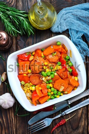 Stock photo: fried vegetables