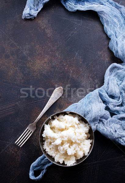 Főtt rizs tál asztal fény konyha Stock fotó © tycoon