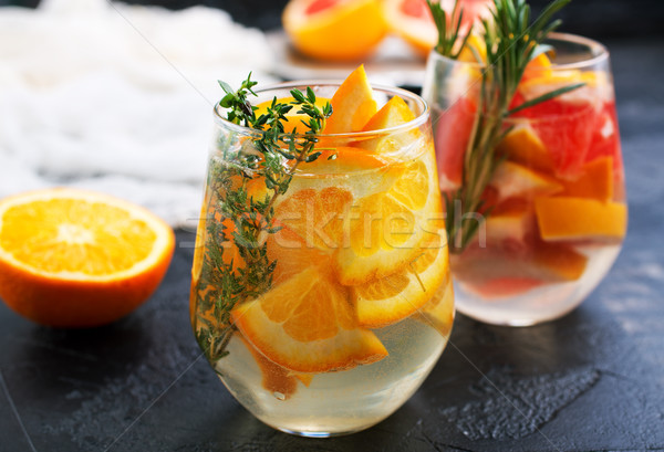 Ital citrus grapefruit rozmaring gin koktél Stock fotó © tycoon