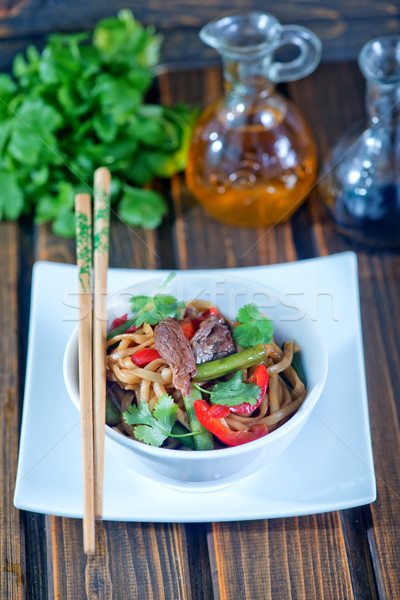 noodles with meat Stock photo © tycoon