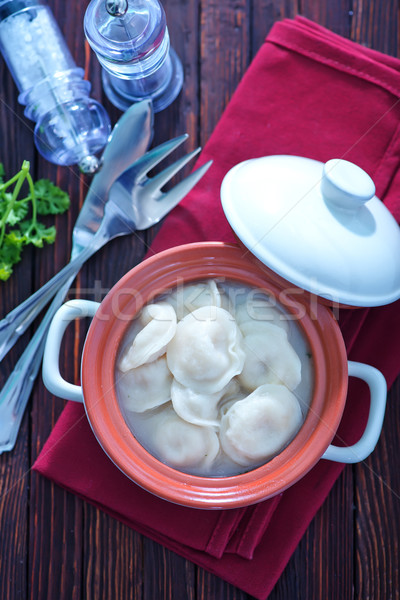 pelmeni with meat Stock photo © tycoon