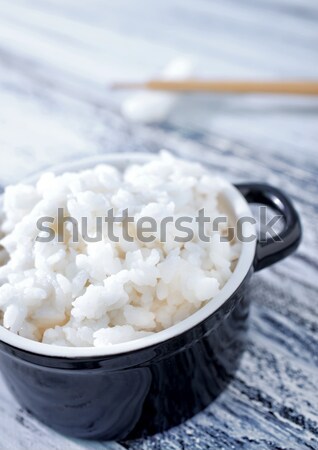 Főtt rizs étel étterem tyúk vacsora Stock fotó © tycoon