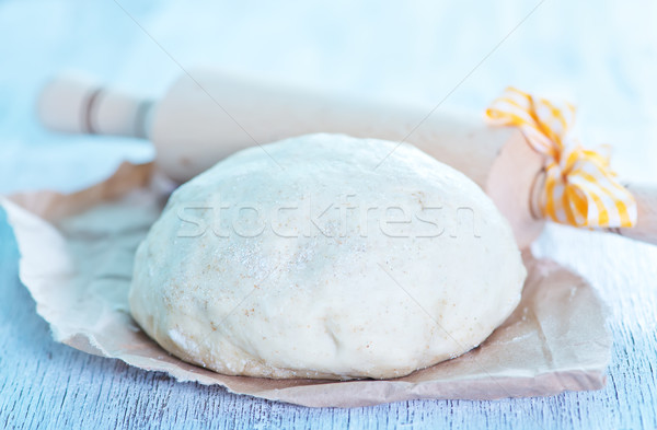 Brut papier table pizza oeuf dîner [[stock_photo]] © tycoon