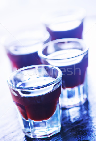 Kávé szeszes ital kicsi szemüveg asztal étel Stock fotó © tycoon