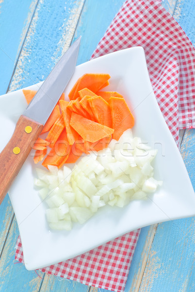 raw carrot and onion Stock photo © tycoon