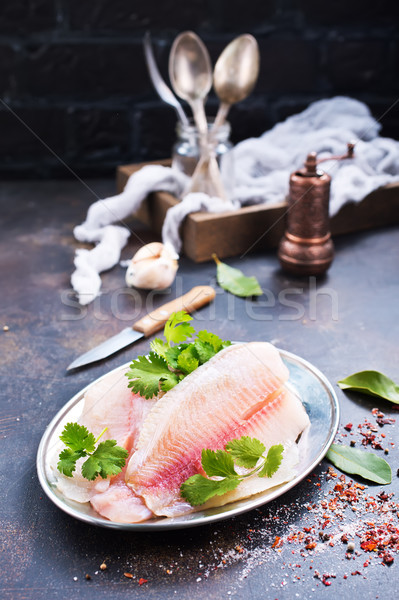 raw fish fillet  Stock photo © tycoon