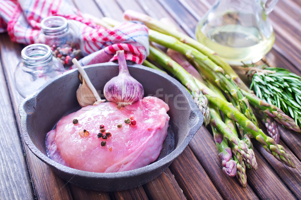 Foto d'archivio: Greggio · carne · legno · verde · cena · retro