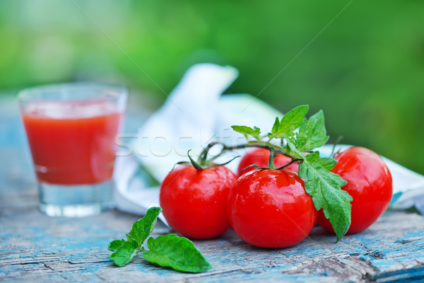 Tomatensap glas tabel achtergrond groene groep Stockfoto © tycoon