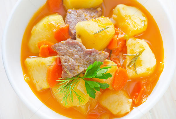 potato with sauce and meat Stock photo © tycoon