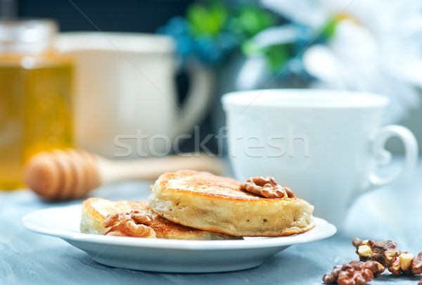pancakes with nuts Stock photo © tycoon