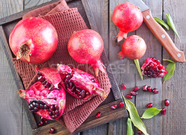 Granat serwetka tabeli charakter owoców tle Zdjęcia stock © tycoon