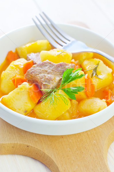 potato with sauce and meat Stock photo © tycoon