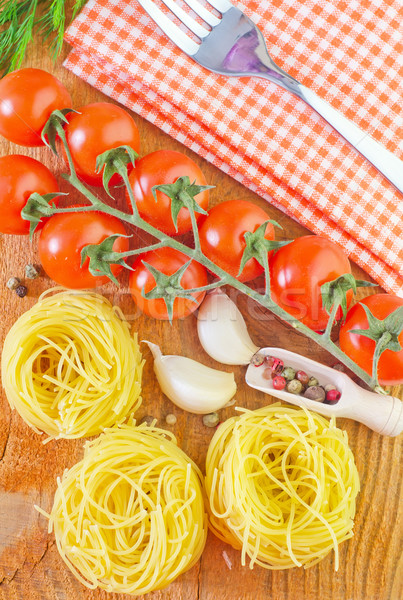 Ruw pasta tomaat textuur voedsel hout Stockfoto © tycoon