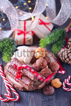 Crăciun decorare tabel natură fundal frumuseţe Imagine de stoc © tycoon