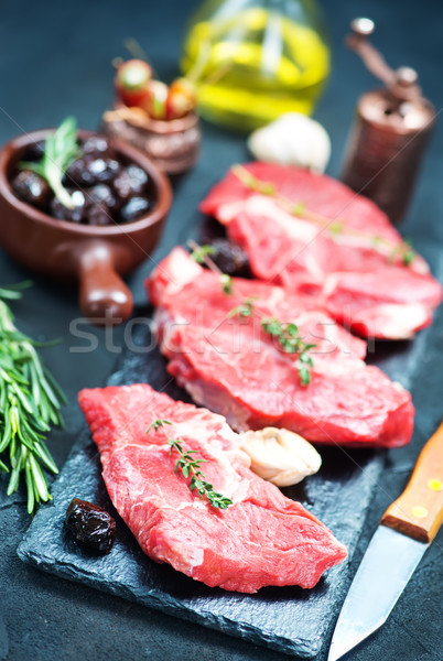 Ruw vlees aroma Spice zeezout kruis Stockfoto © tycoon