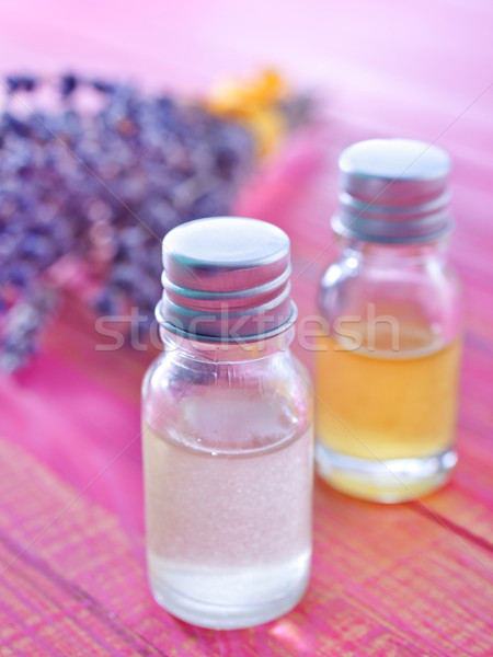 Aroma olio vetro sfondo medicina blu Foto d'archivio © tycoon