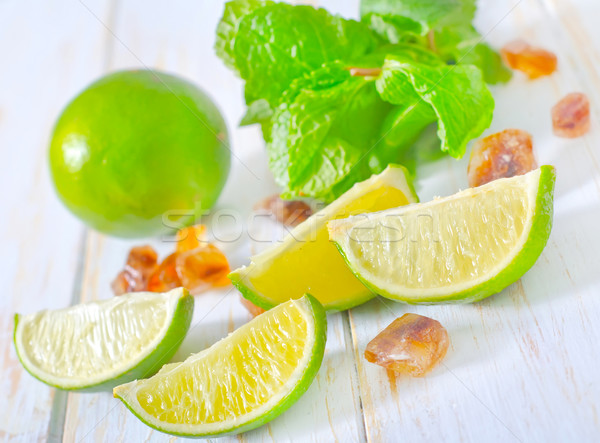 lime with mint and sugar Stock photo © tycoon