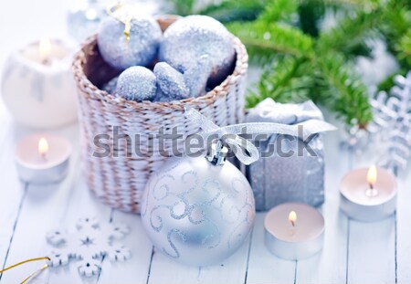 Zdjęcia stock: Christmas · dekoracji · projektu · szkła · tle · grupy