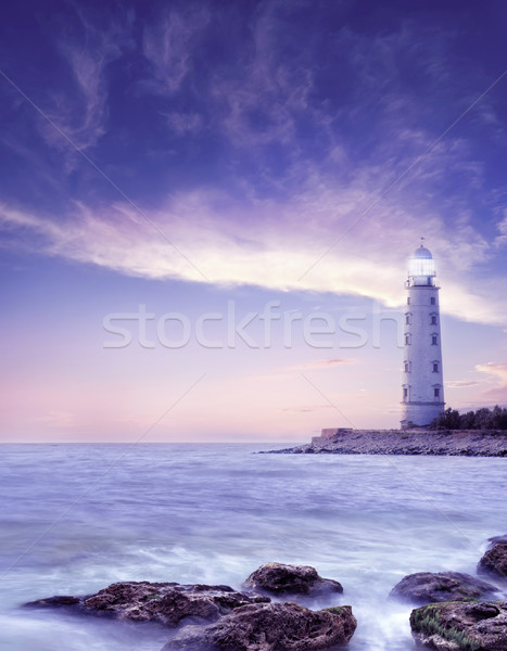 Strand licht zee schoonheid oranje oceaan Stockfoto © tycoon