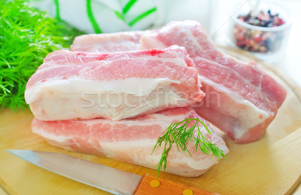 Foto stock: Carne · jantar · músculo · branco · estúdio