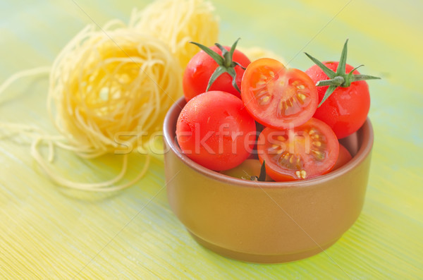 Pasta tomaat voedsel hout achtergrond keuken Stockfoto © tycoon
