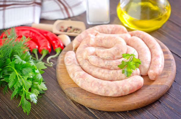 raw sausages Stock photo © tycoon