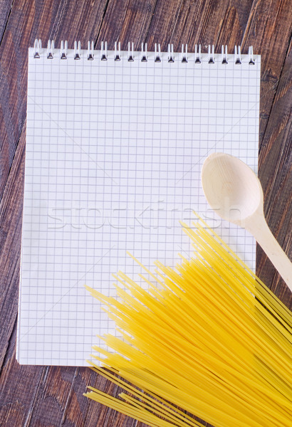 Nota reteta hârtie alimente carte cadru Imagine de stoc © tycoon