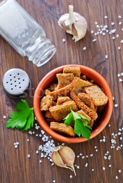 toasts with salt and garlic Stock photo © tycoon