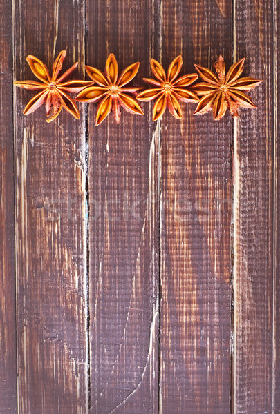 anise on wooden board Stock photo © tycoon