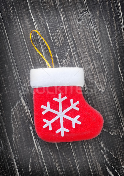 Noel çorap kırmızı oyuncak renk hediye Stok fotoğraf © tycoon