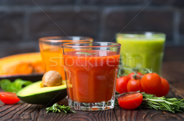 Zalamero frescos hortalizas vidrio alimentos salud Foto stock © tycoon