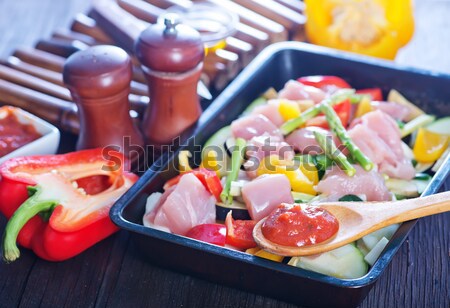 新鮮 壽司 醬油 表 食品 魚 商業照片 © tycoon