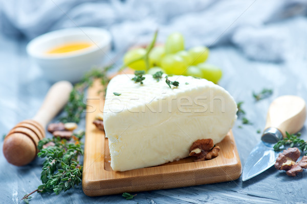 Camembert miel bordo stock foto azul Foto stock © tycoon