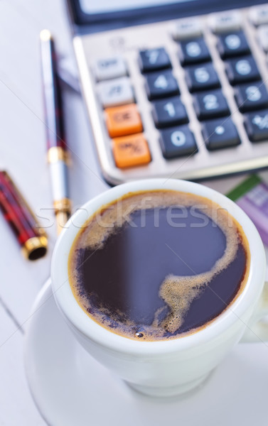 Kaffee Stift Technologie trinken schwarz Rechner Stock foto © tycoon