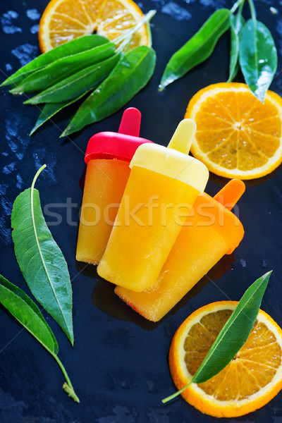 homemade orange icecream Stock photo © tycoon