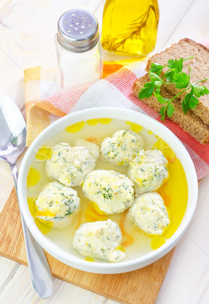 Sopa carne comida restaurante verde Foto stock © tycoon
