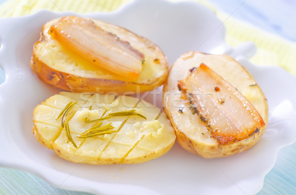 baked potato with lard Stock photo © tycoon