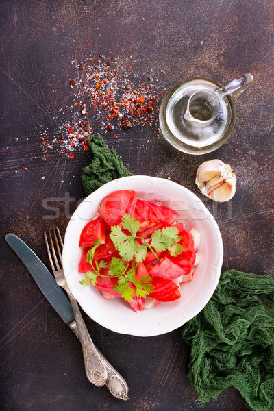 Pomodoro insalata sfondo estate olio cena Foto d'archivio © tycoon