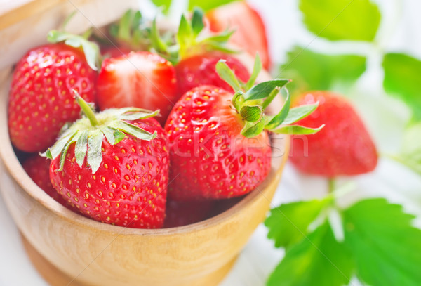 草莓 食品 設計 盤 早餐 復古 商業照片 © tycoon