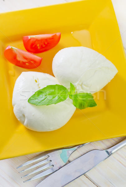 Mozzarella fond groupe fromages rouge blanche [[stock_photo]] © tycoon