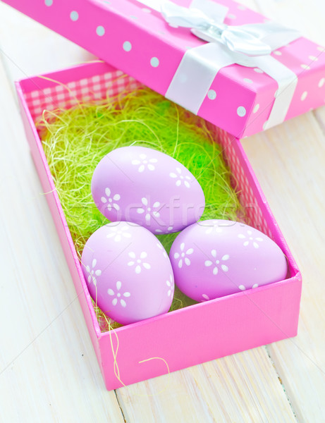 Easter Eggs Wielkanoc wiosną jaj tle ramki Zdjęcia stock © tycoon