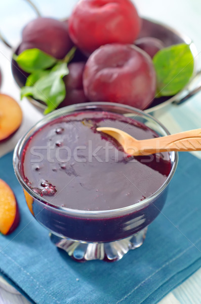 [[stock_photo]]: Prune · confiture · alimentaire · nature · boire · rouge