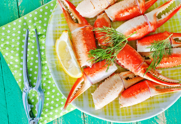 Crab lămâie placă alimente Imagine de stoc © tycoon