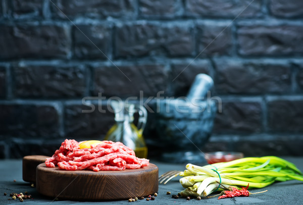Stock photo: raw minced meat