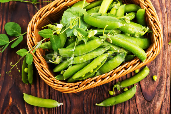 [[stock_photo]]: Vert · pois · panier · table · santé · salade