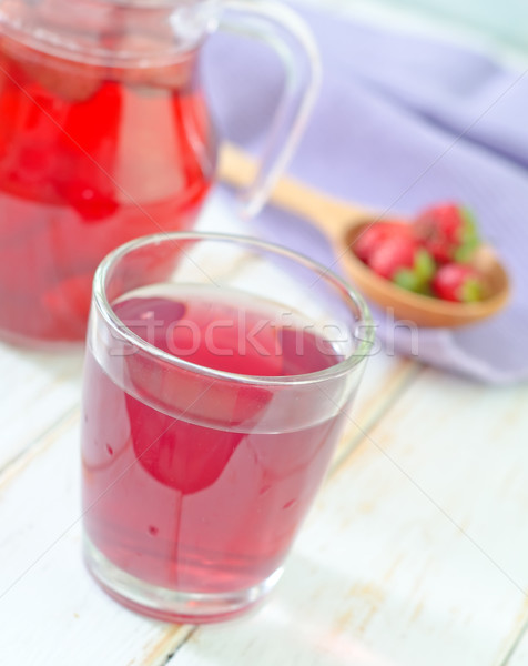 Stockfoto: Aardbei · sap · drinken · Rood · cocktail · tropische