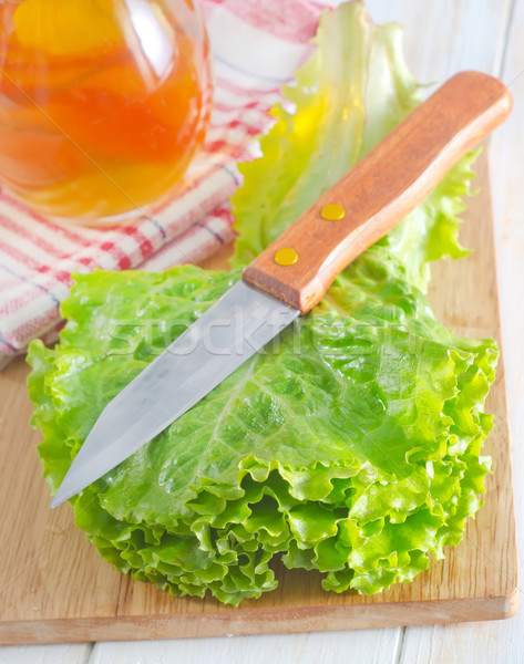 新鮮な サラダ 光 頭 食べ 白 ストックフォト © tycoon